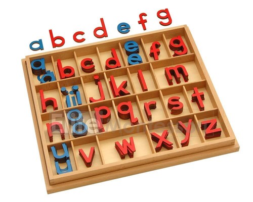 Wooden movable alphabet - movable, with
