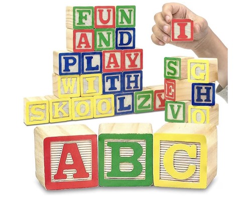 Wooden alphabet blocks - alphabet,